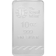 THE ROYAL MINT . TEN 10 OUNCE . BRITANNIA . SILVER BULLION  BAR